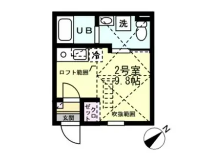 SPERANZA川崎小田(ワンルーム/1階)の間取り写真