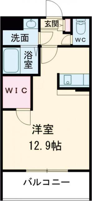 WHITE CUBEI(1K/3階)の間取り写真