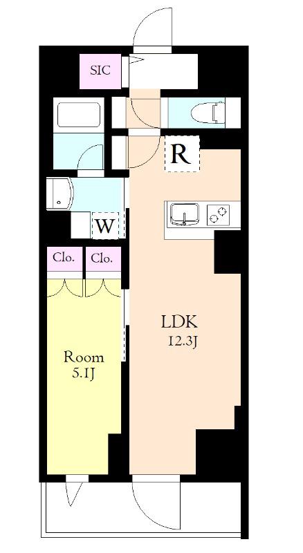 MAISON CHROLO(1LDK/2階)の間取り写真