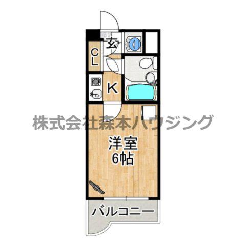 メゾンエイコーA棟(1K/4階)の間取り写真