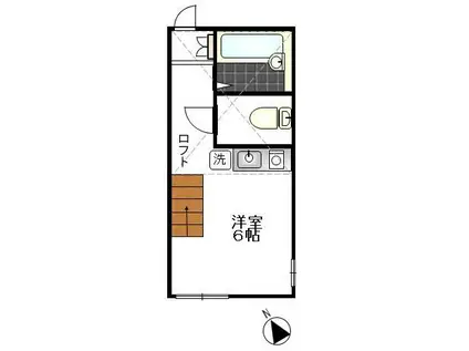 アイヴィーサ鶴ヶ峰(ワンルーム/1階)の間取り写真