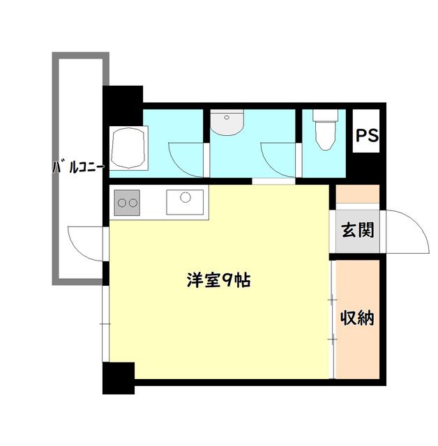 ROOMS本町(1K/2階)の間取り写真