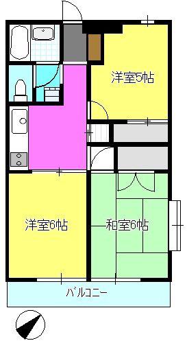 ふよう中央マンション(3K/3階)の間取り写真