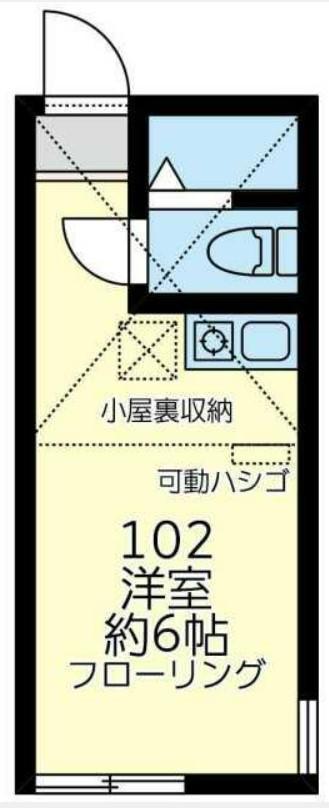 ユナイト日の出町パトリアージュの杜(ワンルーム/1階)の間取り写真