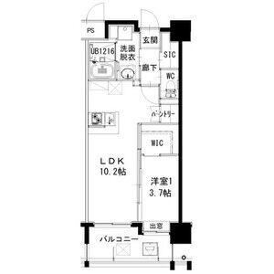 ヒルクレスト片野グランデI(1LDK/5階)の間取り写真