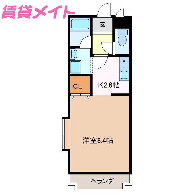 エクセレンス ときわA(1K/1階)の間取り写真