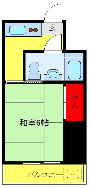 茂森マンション(1K/4階)の間取り写真