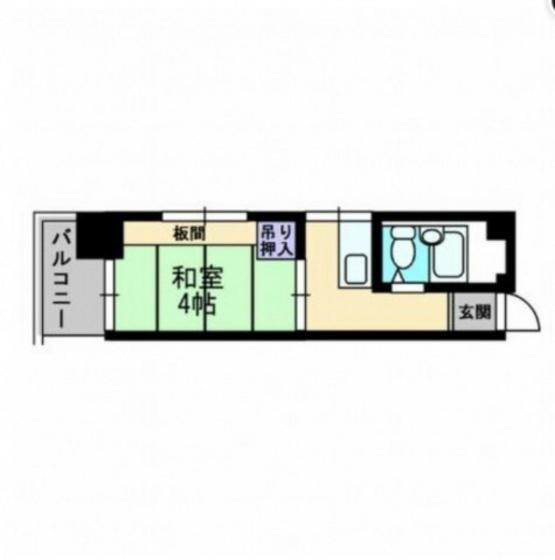 エミール鶴見(1K/5階)の間取り写真