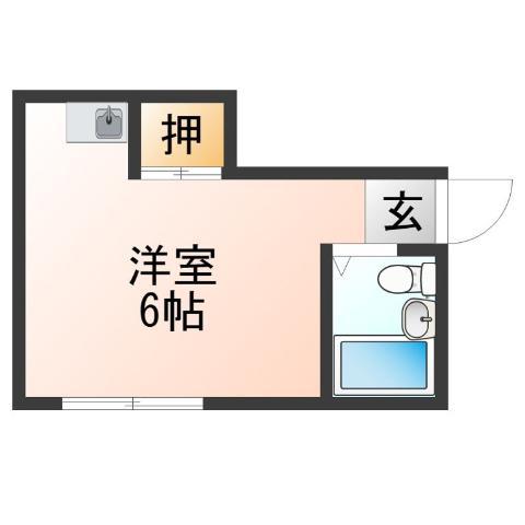 信和ビル(ワンルーム/4階)の間取り写真