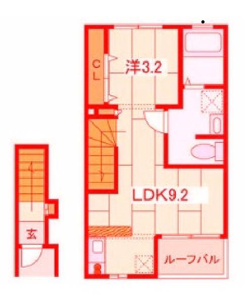 グラン・クリュ西横浜(1LDK/1階)の間取り写真