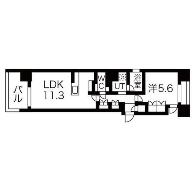 シーズンフラッツ押上サウス(1LDK/9階)の間取り写真