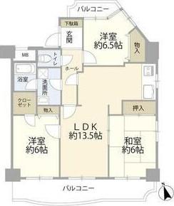エスポア刈谷(3LDK/5階)の間取り写真