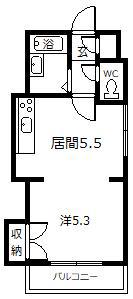 エンドレス519(1DK/3階)の間取り写真