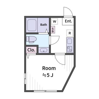 LAB RESIDENCE KANOEDAI(1K/2階)の間取り写真