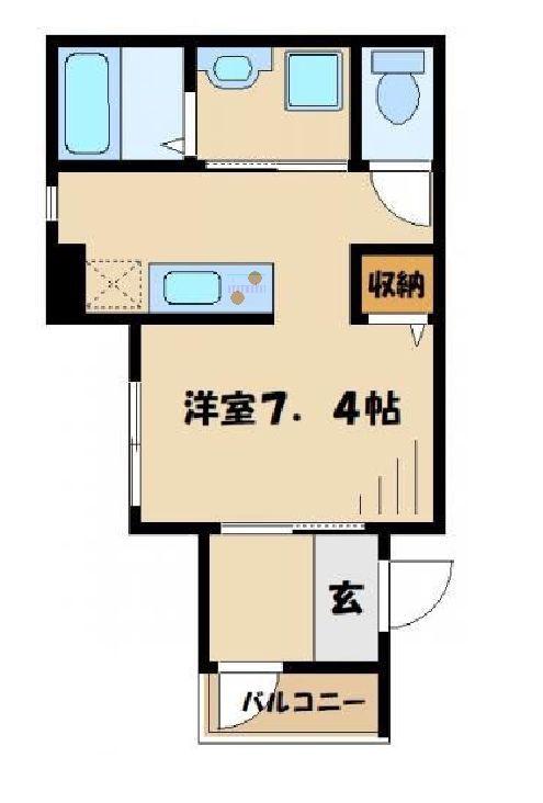 サニーサイド南町田(ワンルーム/1階)の間取り写真