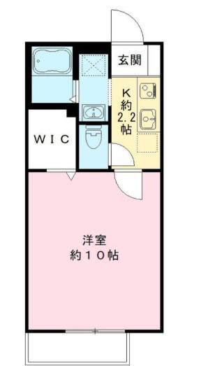 メゾンK(1K/2階)の間取り写真