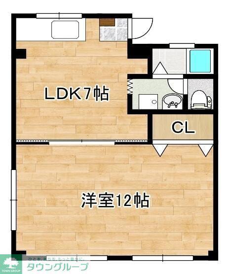 ヴィラシェール(1LDK/1階)の間取り写真