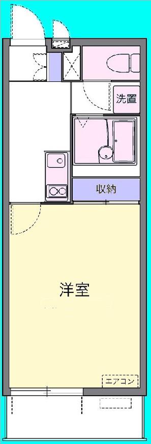 東武東上線 高坂駅 徒歩13分 3階建 築16年(1K/1階)の間取り写真