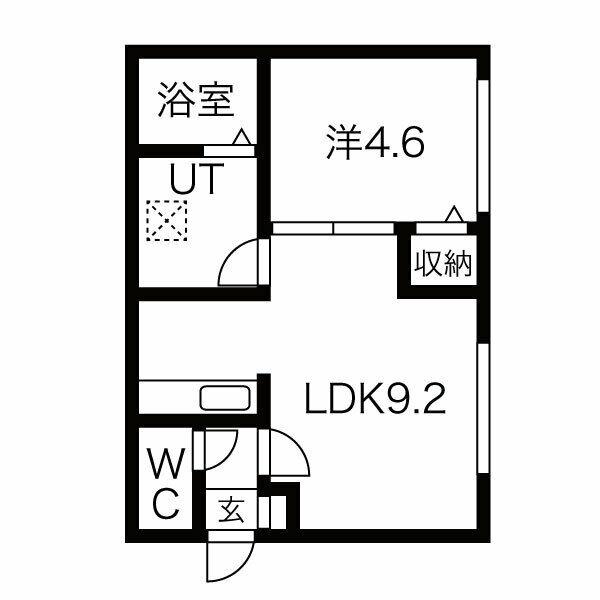 サンライズ本郷通(1LDK/2階)の間取り写真