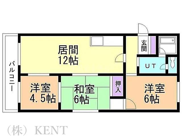 マルカハイツ(3LDK/3階)の間取り写真