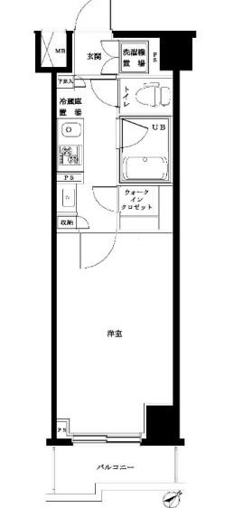 ルーブル南馬込参番館(1K/7階)の間取り写真