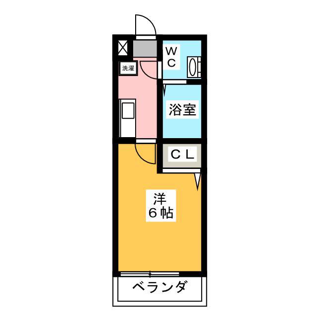 明神町ウィンズ(1K/2階)の間取り写真