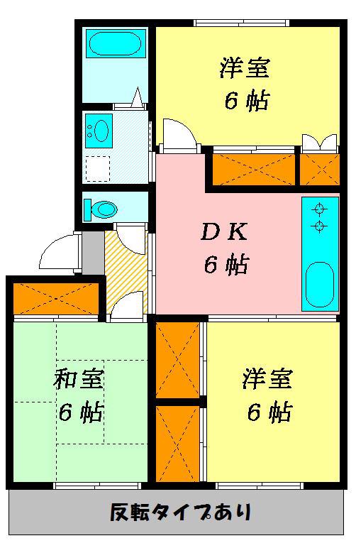 長沢ガーデンハイツE(3DK/1階)の間取り写真