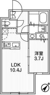 AGLAIA千石DEUX(1LDK/2階)の間取り写真