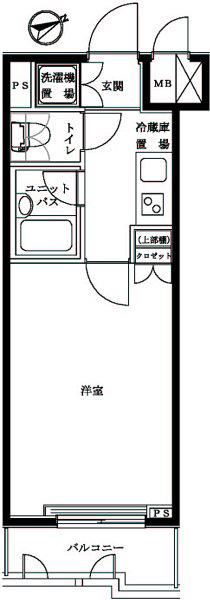 ルーブル下北沢(1K/1階)の間取り写真