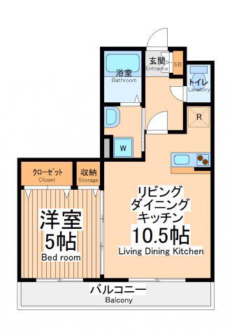 ウィステリア秀和(1LDK/1階)の間取り写真