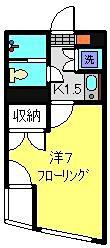 アネックス日吉II(1K/4階)の間取り写真