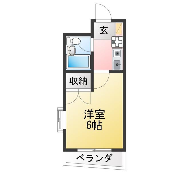 グッドフィールド百合ヶ丘(1K/1階)の間取り写真
