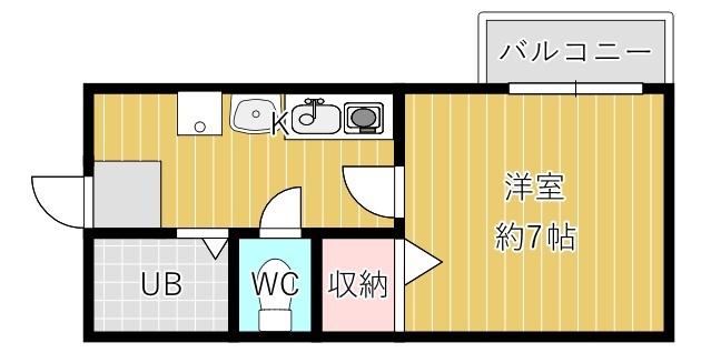 ヴォアーフィールド(1K/3階)の間取り写真