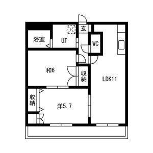 グレイス ヴィラ(2LDK/1階)の間取り写真