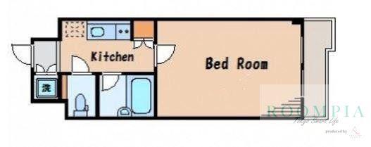 ルーブル都立家政弐番館(1K/1階)の間取り写真