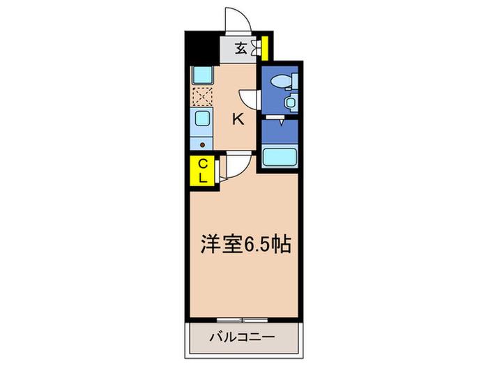 グリーン・ネス神戸駅前(1K/2階)の間取り写真