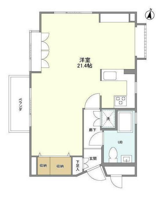 ホメスト池尻(ワンルーム/5階)の間取り写真