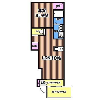 ARPEGE(1LDK/1階)の間取り写真