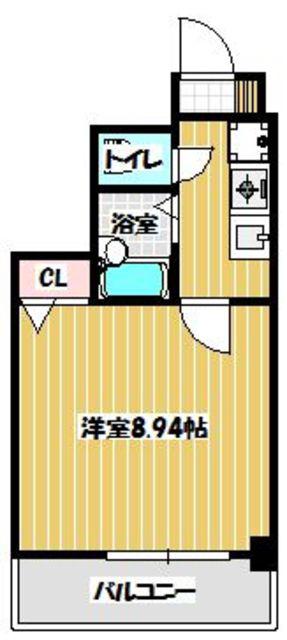 リュージュ原(1K/4階)の間取り写真