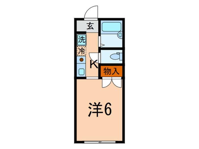 アイビー白山(1K/1階)の間取り写真