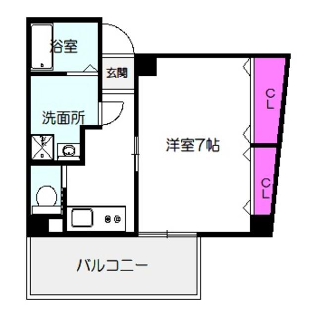 クイーンライフ 玉津(1K/9階)の間取り写真