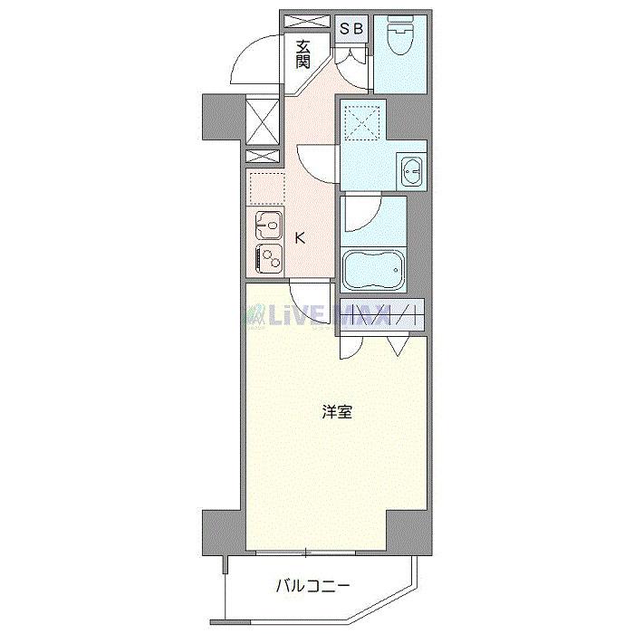 PREMIUM CUBE G駒沢大学(1K/10階)の間取り写真
