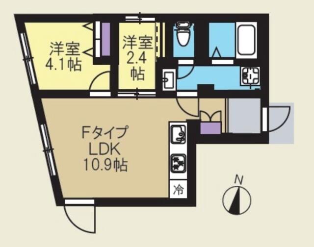 CREAL新高円寺(2LDK/2階)の間取り写真