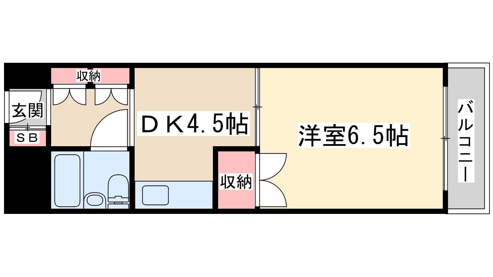 東三国グランドハイツ北(1DK/11階)の間取り写真