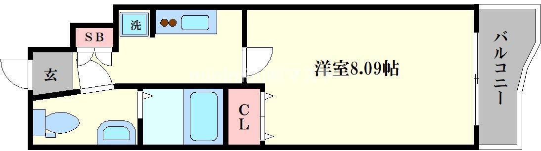 LIHIT天満(1K/9階)の間取り写真