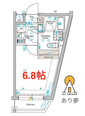 SYNEX YOKOHAMA-NEGISHI(1K/3階)の間取り写真