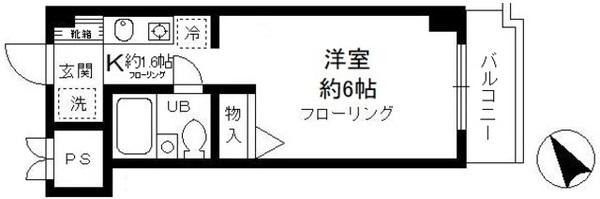 チェリーコート武蔵小金井(1K/3階)の間取り写真