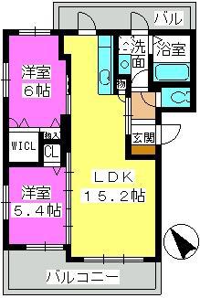 ラフィーネ-LE(2LDK/3階)の間取り写真