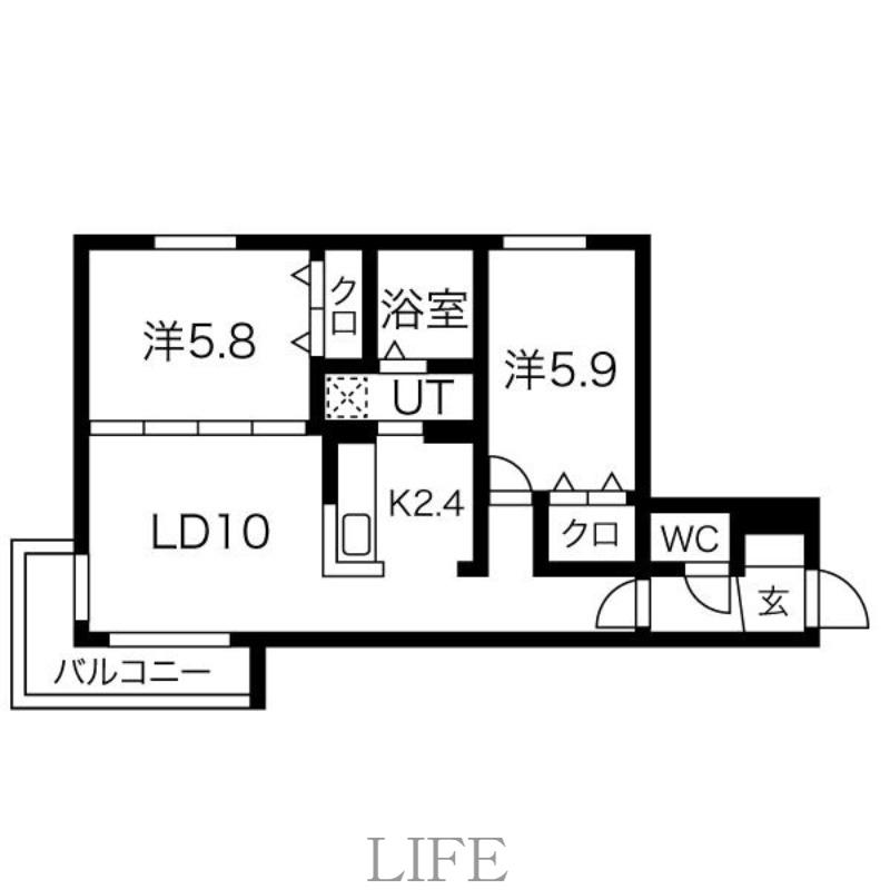 FOUR SEASONS福住(2LDK/4階)の間取り写真