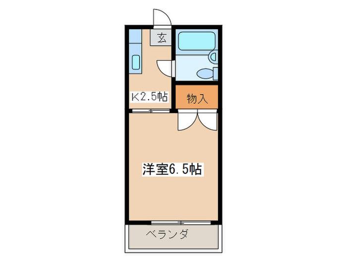 アサオコーポ(1K/2階)の間取り写真